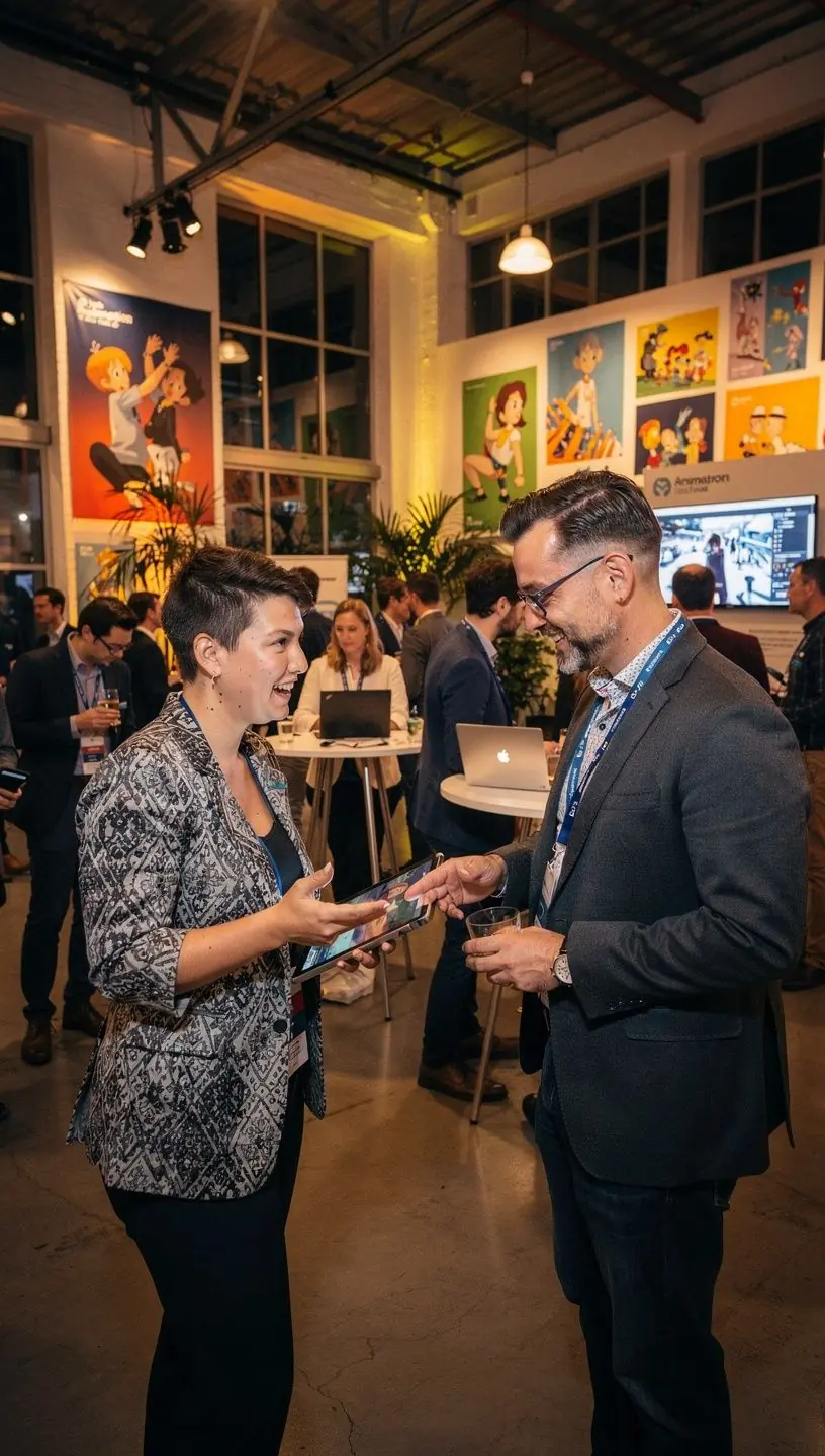 Animációs jelenet, amely bemutatja a karakterek mozgását és életre kelését.