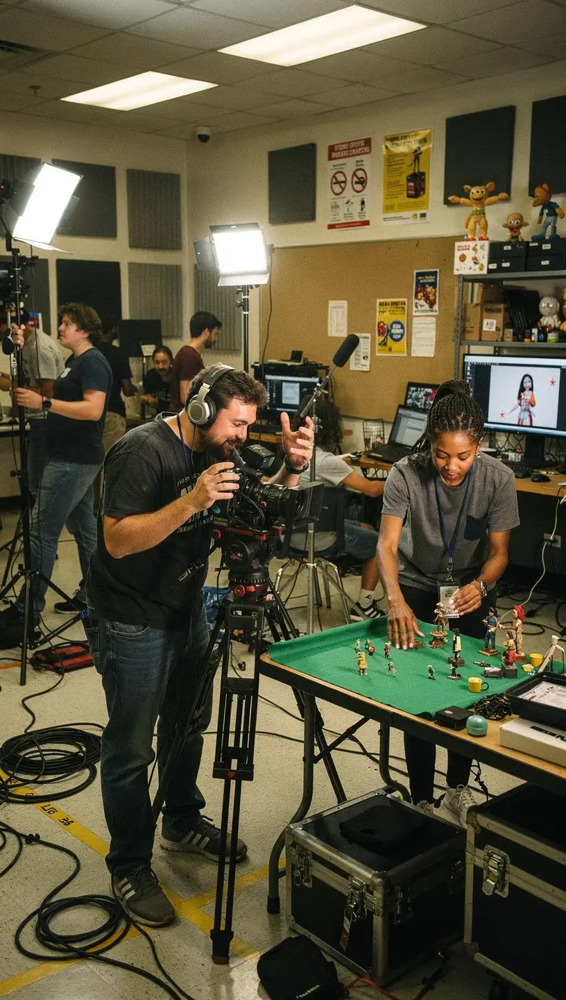 3D karaktermodellezés folyamata, ahol a diákok digitális eszközökkel dolgoznak.